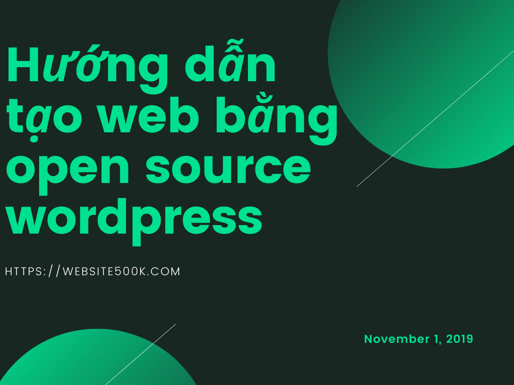 Hướng dẫn tạo web bằng Open Source WordPress.